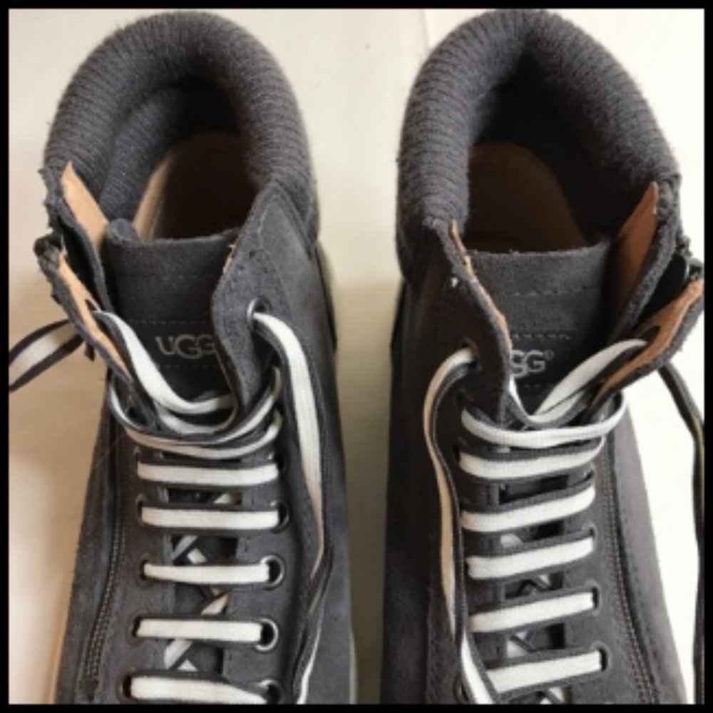 UGG Gray Suede High-Top Sneakers - Picture 16 of 16